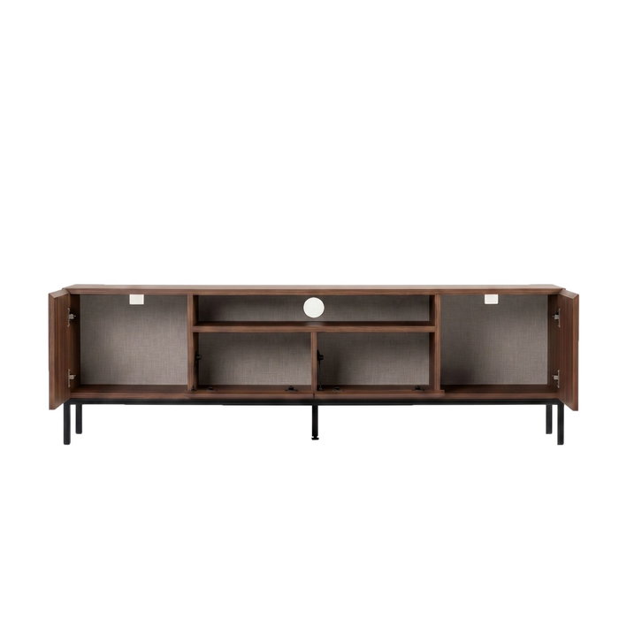 Nordure Rivoli Soporte para TV Milano Walnut y Negro Nordure Rivoli Soporte para TV Milano Walnut y Negro